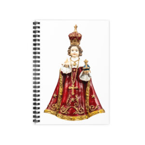 infant of prague ruled line spiral notebook