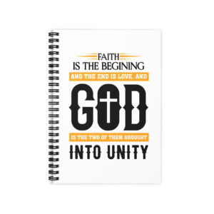 faith and love ruled line spiral notebook