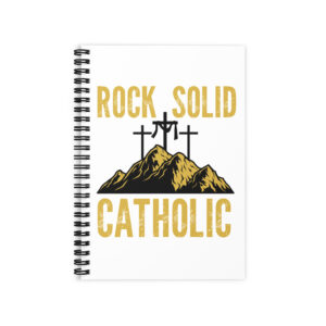 rock solid catholic ruled line spiral notebook