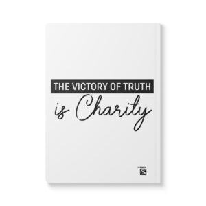 victory of truth is charity softcover journal with inside prints