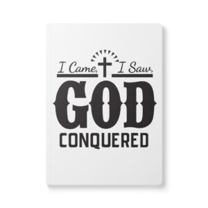 i came, i saw, god conquered softcover journal with inside prints