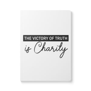 victory of truth is charity softcover journal with inside prints