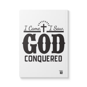 i came, i saw, god conquered softcover journal with inside prints