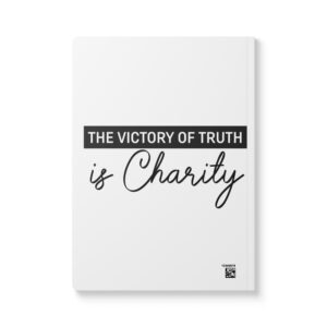 victory of truth is charity softcover journal with inside prints