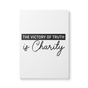 victory of truth is charity softcover journal with inside prints