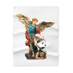 st michael archangel color soft fleece baby blanket