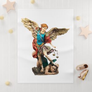 st michael archangel color soft fleece baby blanket