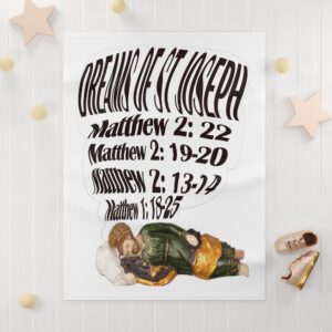 st joseph's four dreams soft fleece baby blanket
