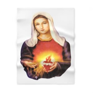 immaculate heart of mary soft fleece baby blanket