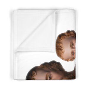 st joseph and the child jesus soft fleece baby blanket