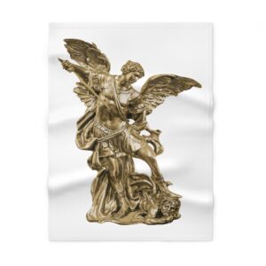 st michael archangel soft fleece baby blanket