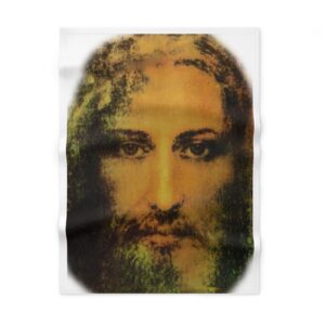 face of jesus soft fleece baby blanket