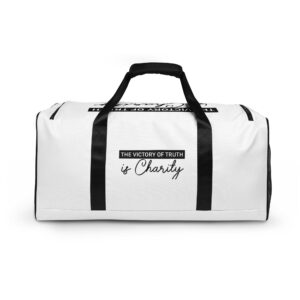 victory is the truth of charity duffle bag