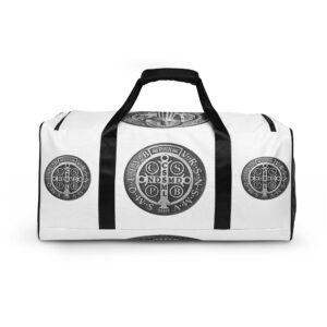 st benedict medal duffle bag