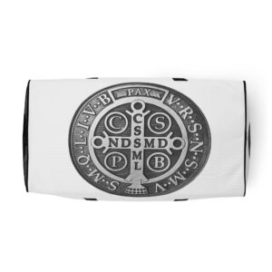 st benedict medal duffle bag