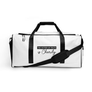 victory is the truth of charity duffle bag