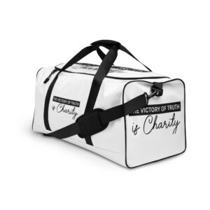 victory is the truth of charity duffle bag