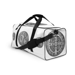 st benedict medal duffle bag