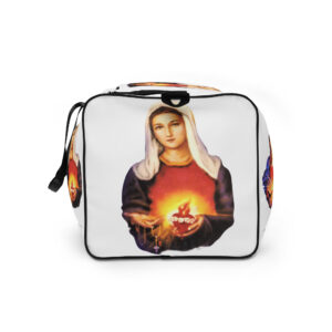 sacred heart of jesus and immaculate heart of mary duffle bag