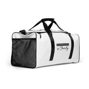 victory is the truth of charity duffle bag