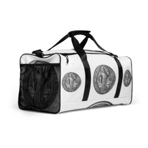 st benedict medal duffle bag