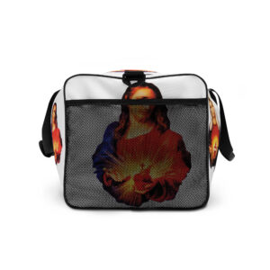 sacred heart of jesus and immaculate heart of mary duffle bag