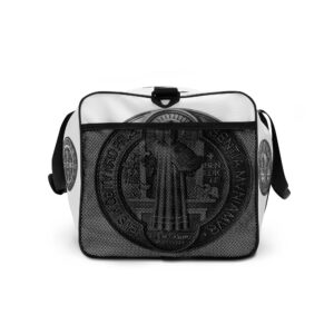 st benedict medal duffle bag