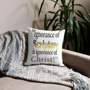 ignorance of scripture, is ignorance of christ st jerome premium pillow
