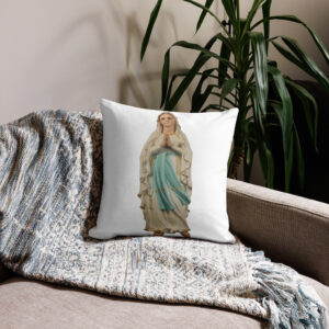 our lady of lourdes premium pillow