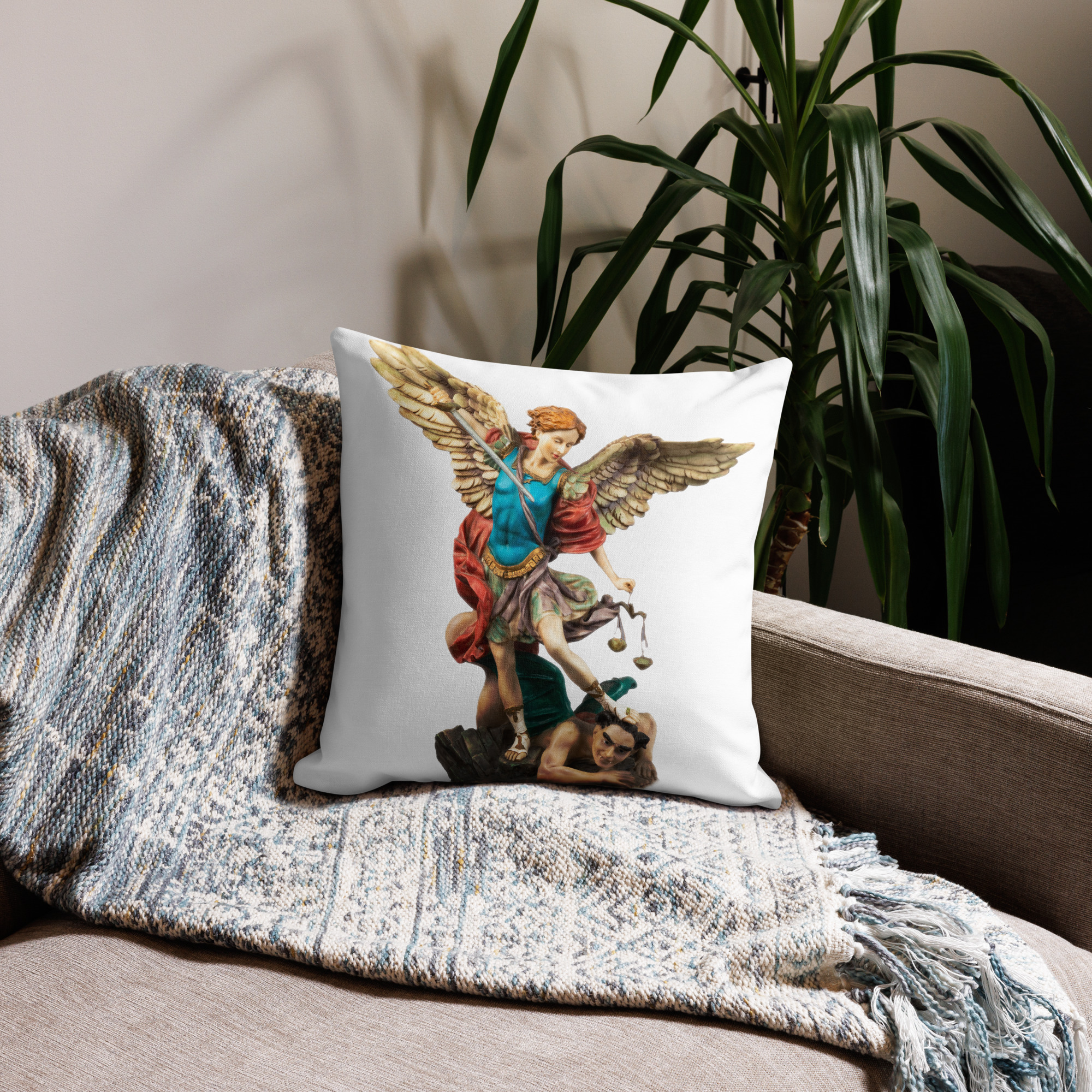 st michael archangel color premium pillow st michael archangel color premium pillow