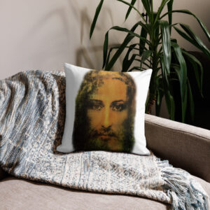 face of jesus premium pillow