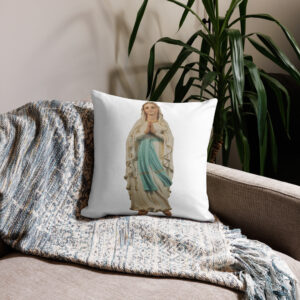 our lady of lourdes premium pillow