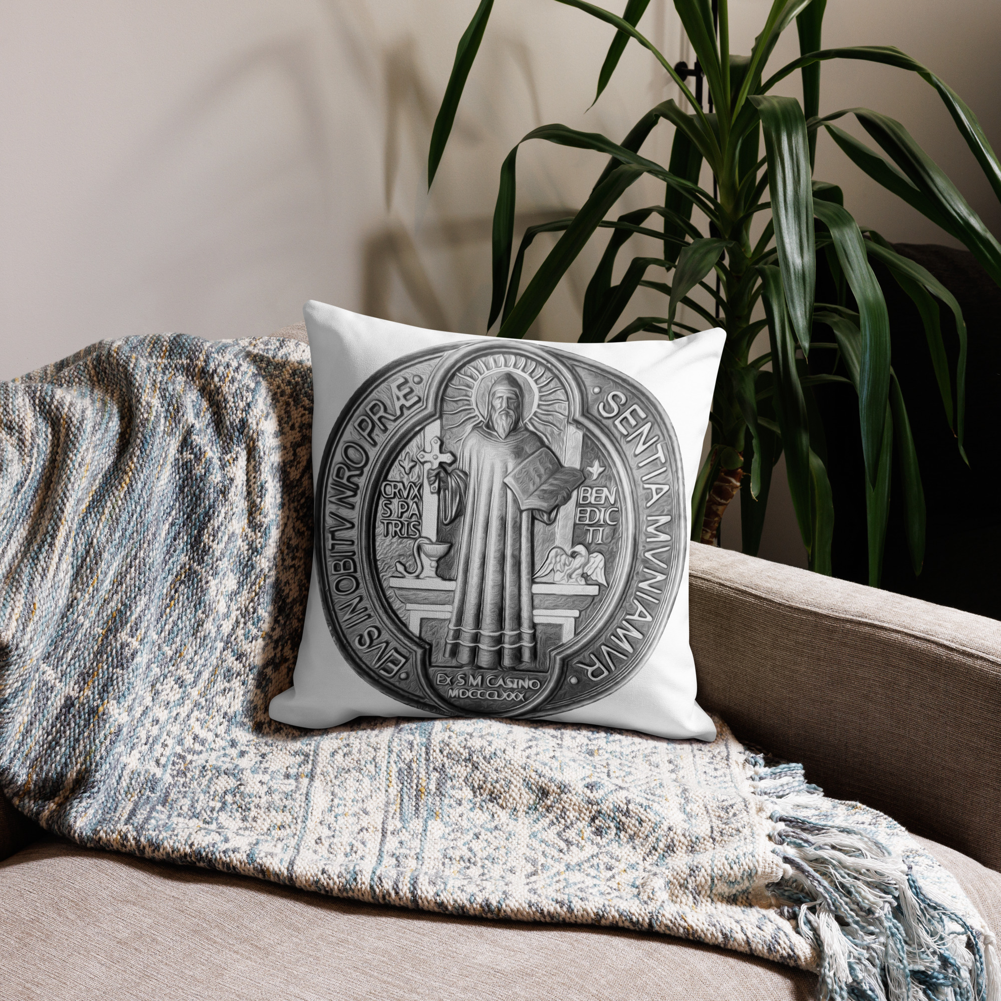 st benedict medal premium pillow st benedict medal premium pillow