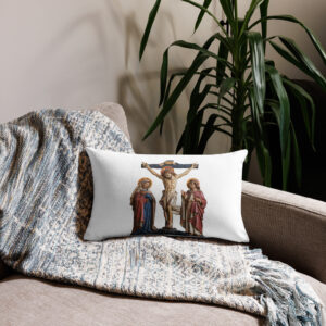 crucifixion scene premium pillow