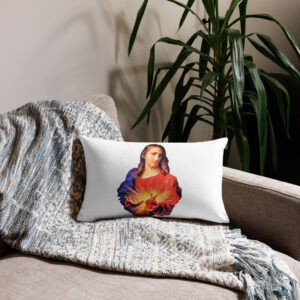 sacred heart of jesus premium pillow
