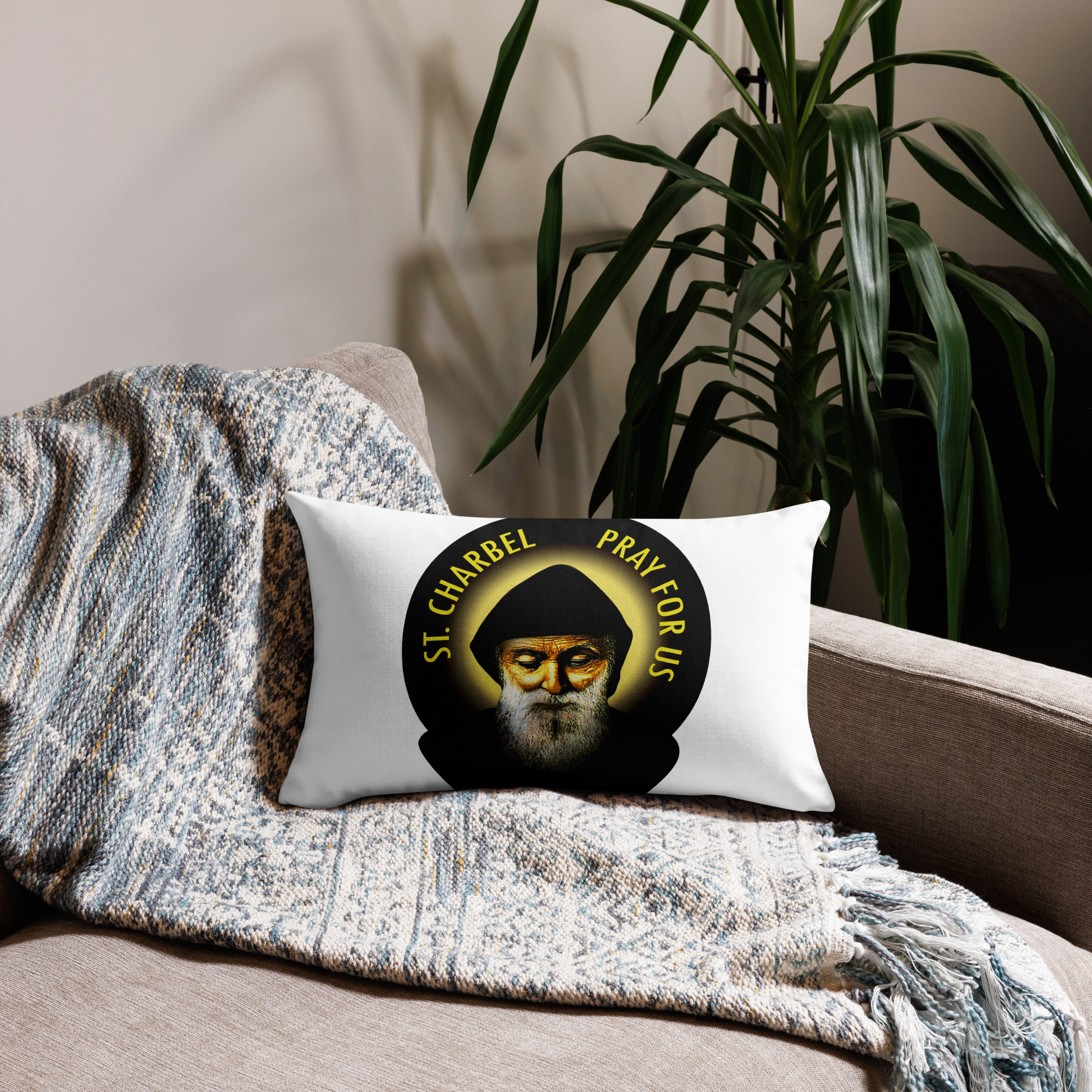 st charbel pray for us premium pillow st charbel pray for us premium pillow