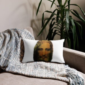 face of jesus premium pillow