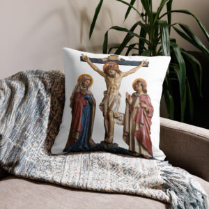 crucifixion scene premium pillow