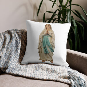 our lady of lourdes premium pillow
