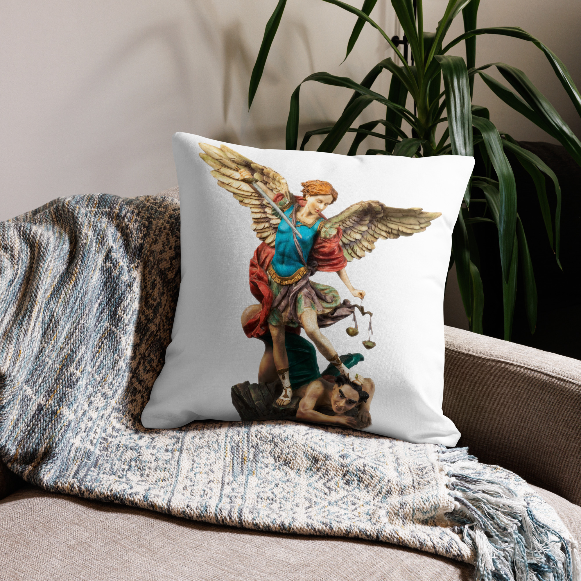 st michael archangel color premium pillow st michael archangel color premium pillow