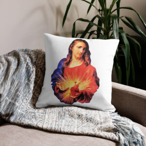 sacred heart of jesus premium pillow