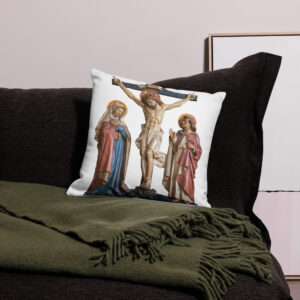 crucifixion scene premium pillow case