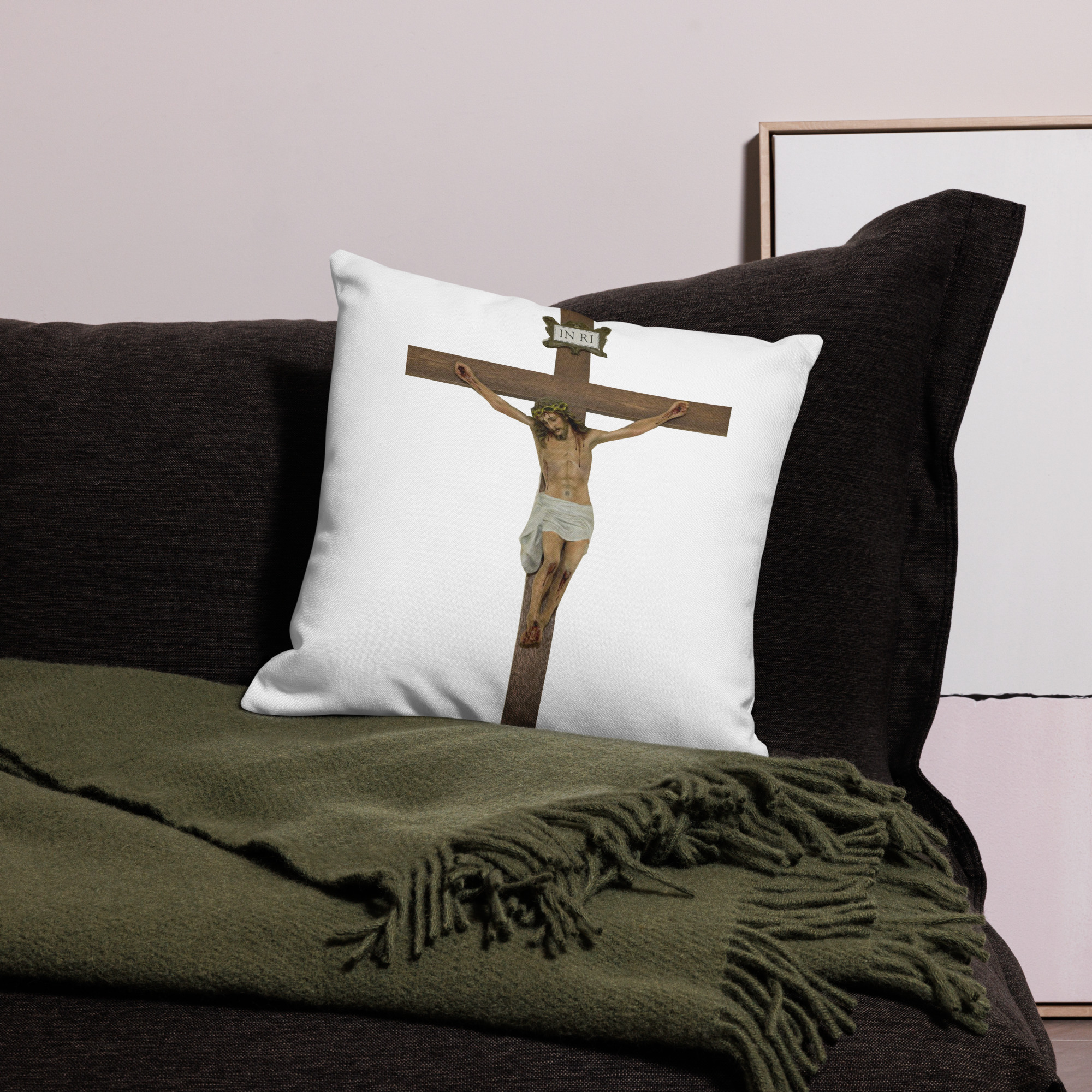 jesus crucified premium pillow case jesus crucified premium pillow case