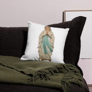 our lady of lourdes premium pillow case