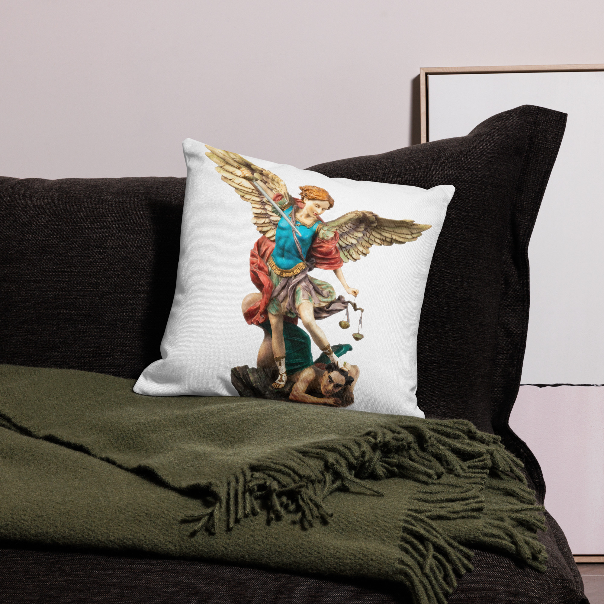 st michael archangel color premium pillow case st michael archangel color premium pillow case