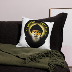st charbel pray for us premium pillow case