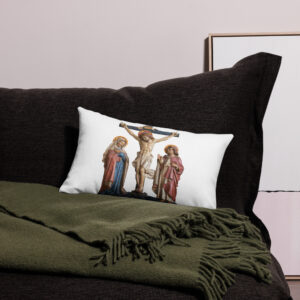 crucifixion scene premium pillow case
