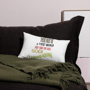 there must be a first mover god st thomas aquinas premium pillow case