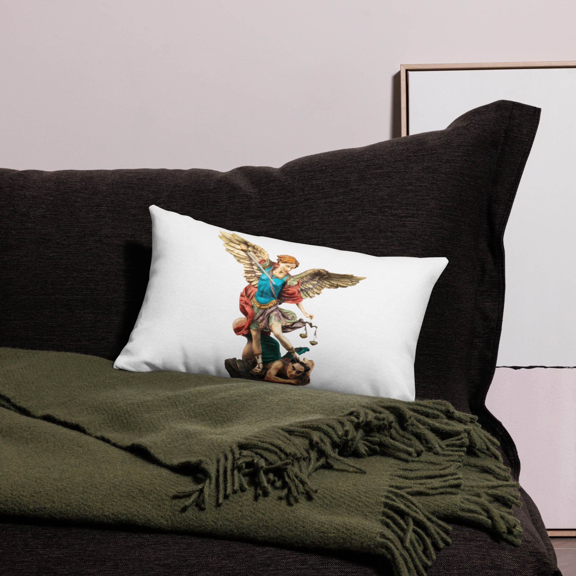 st michael archangel color premium pillow case st michael archangel color premium pillow case