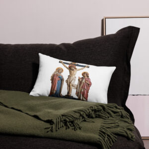 crucifixion scene premium pillow case